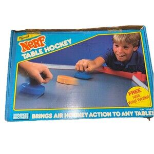 Vintage 1987 NERF Table Hockey Game Complete All Parts Box w/ Instructions